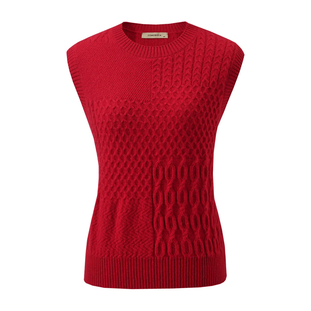 100% Cashmere Women's Knitted Sleeveless Sweater Vest