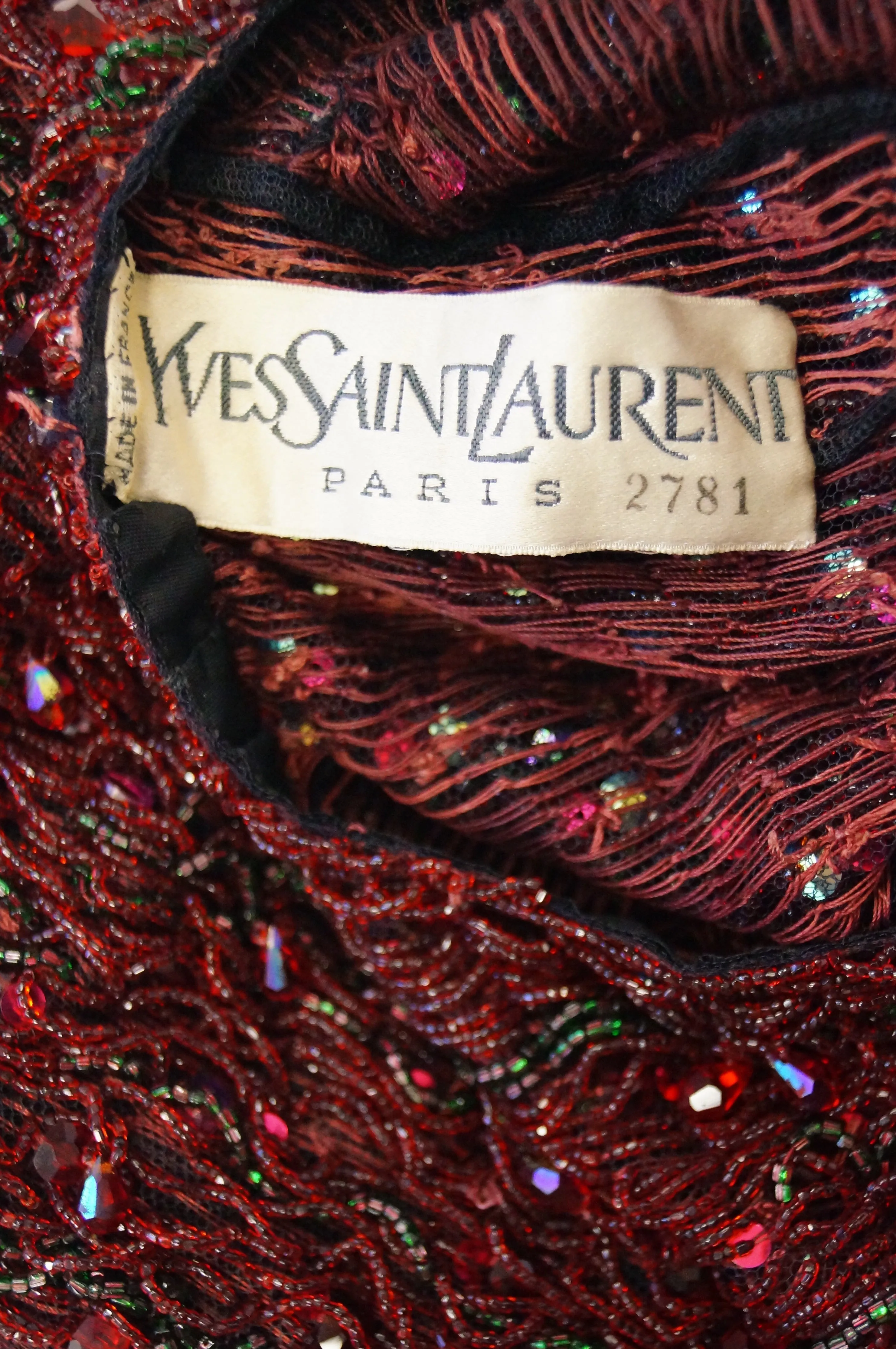 1963 Yves Saint Laurent Couture Evening Dress Owned by Claudette Colbert