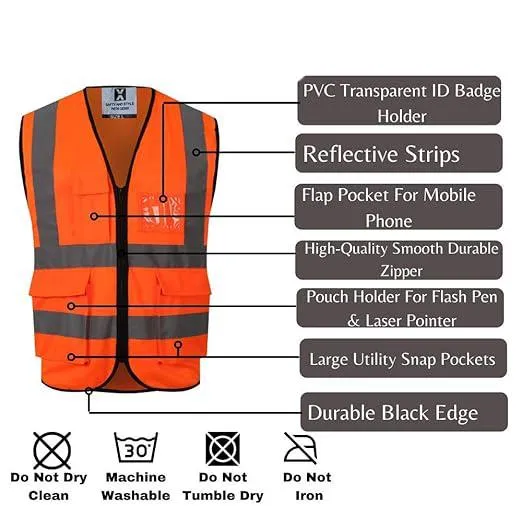 2 Pack HiVis High Visibility Safety Vest