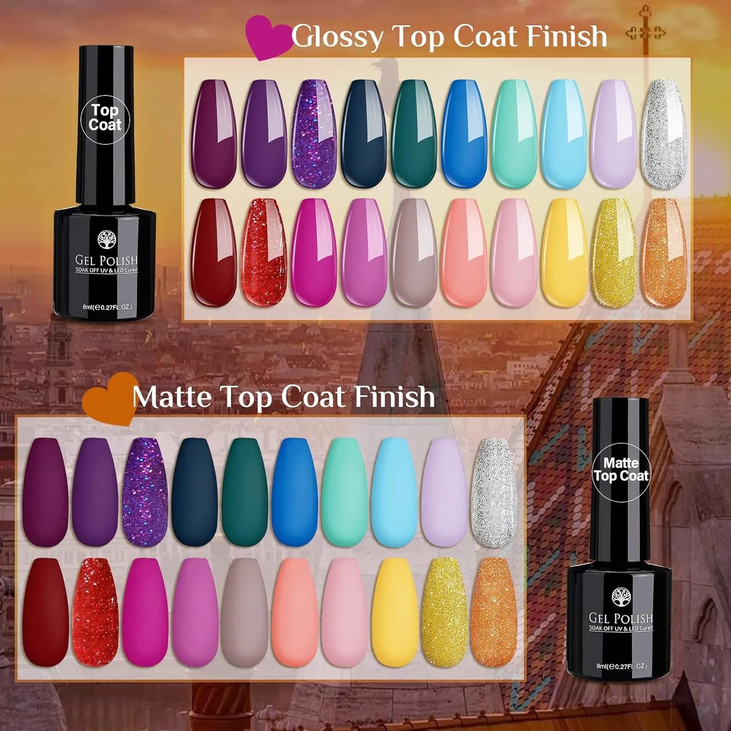 23 PCs Nail Art Acrylic Gel Nail Polish Set