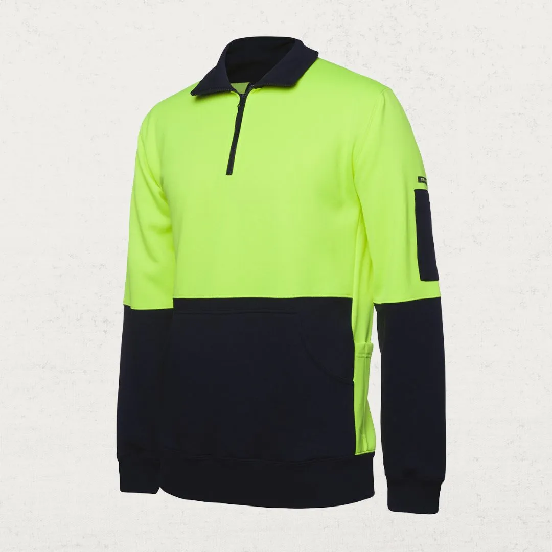 330gsm 1/2 Zip HiVis Fleece