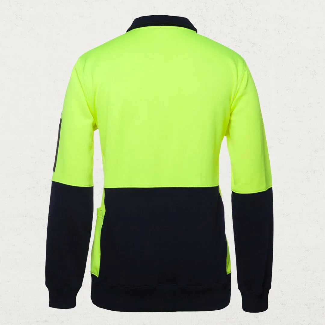 330gsm 1/2 Zip HiVis Fleece