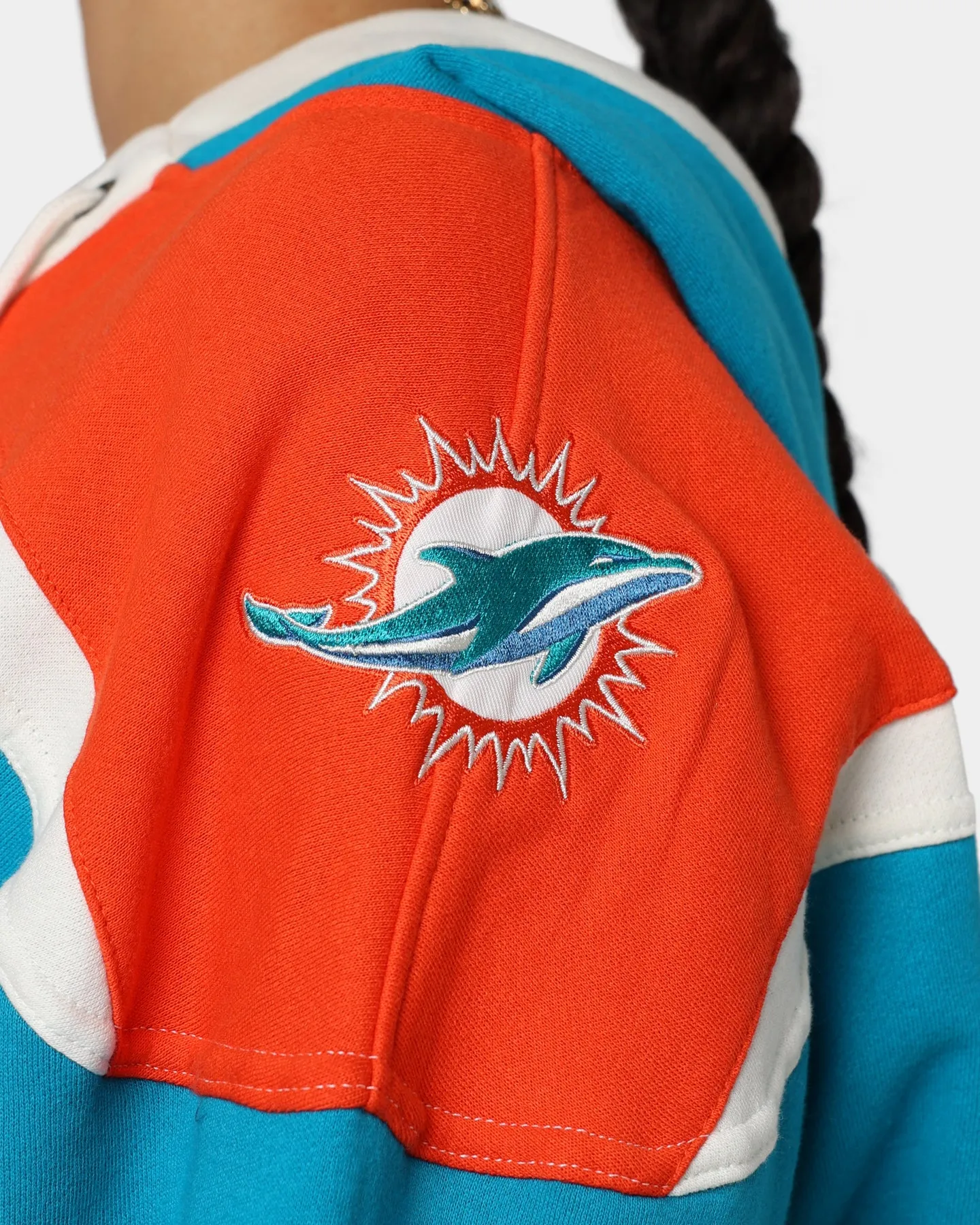 47 Brand Miami Dolphins Superior Lacer Hoodie Neptune/Orange