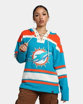 47 Brand Miami Dolphins Superior Lacer Hoodie Neptune/Orange