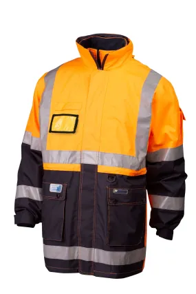 7WJHT75 JACKET MASTER ULTIMATE 5 IN 1 HI VIS D/N TAPED 2 TONE POLYESTER OXFORD