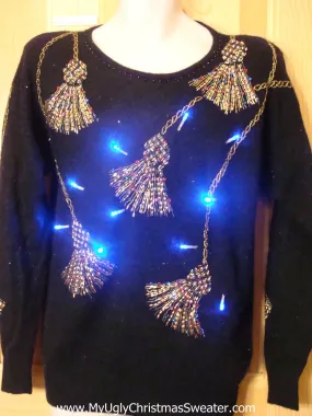 80s Glam Light Up Christmas Sweater