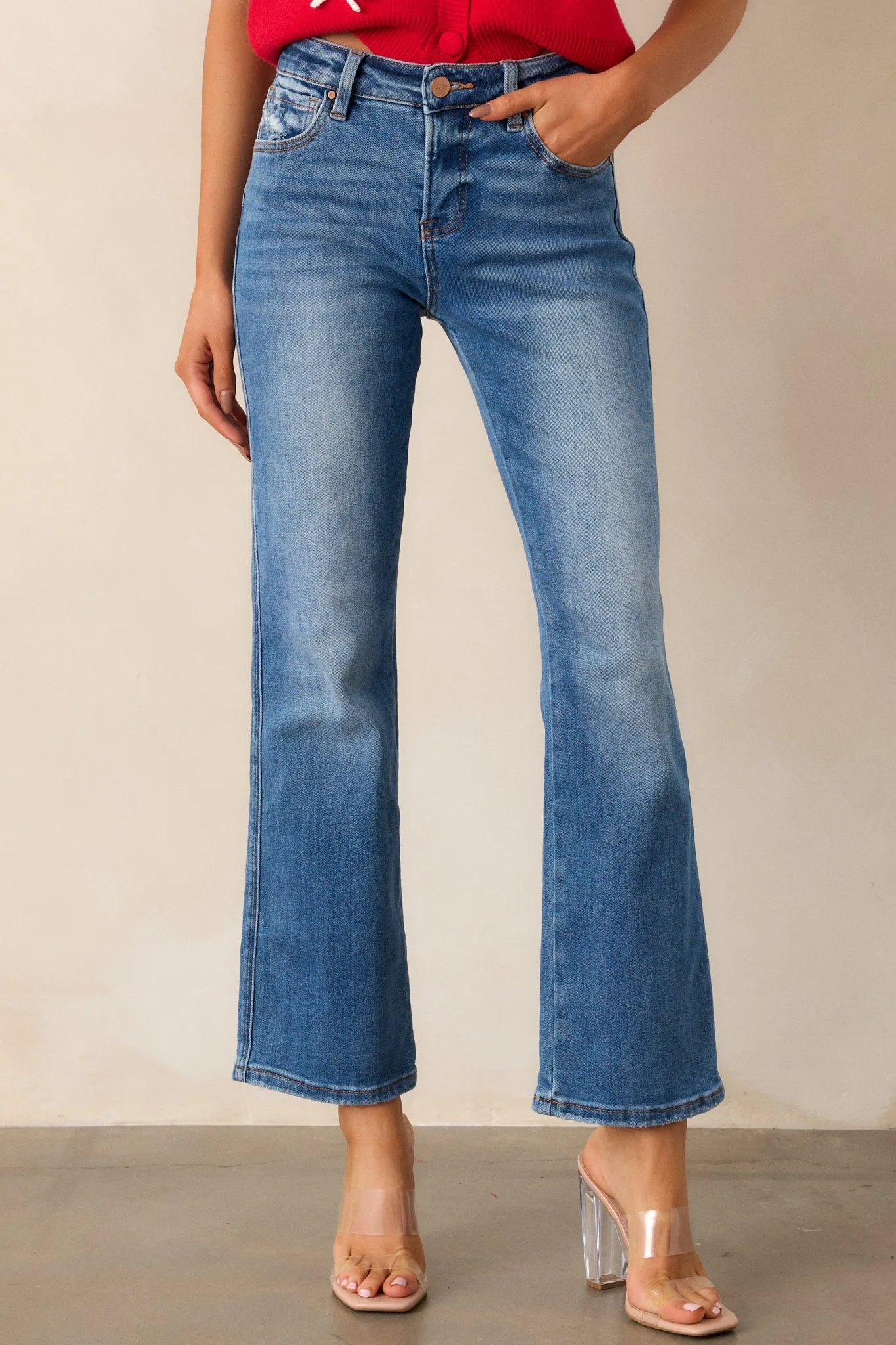 A Little Extra Medium Wash Straight Leg Jeans