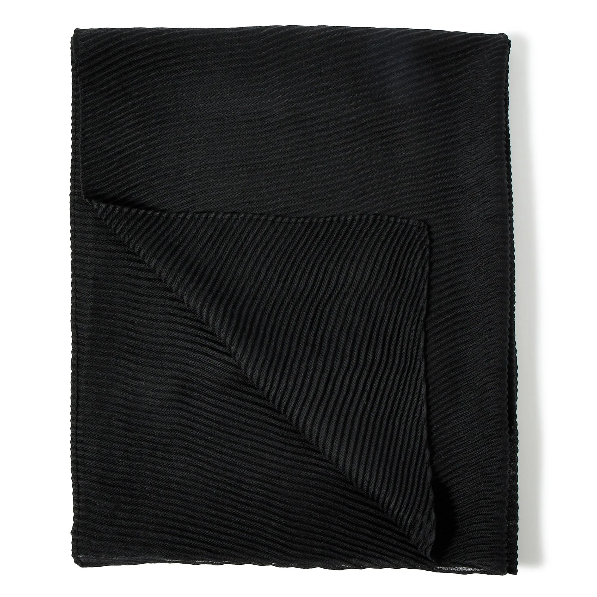 Accessorize London Women's Lightweight Pleat Scarf- Black