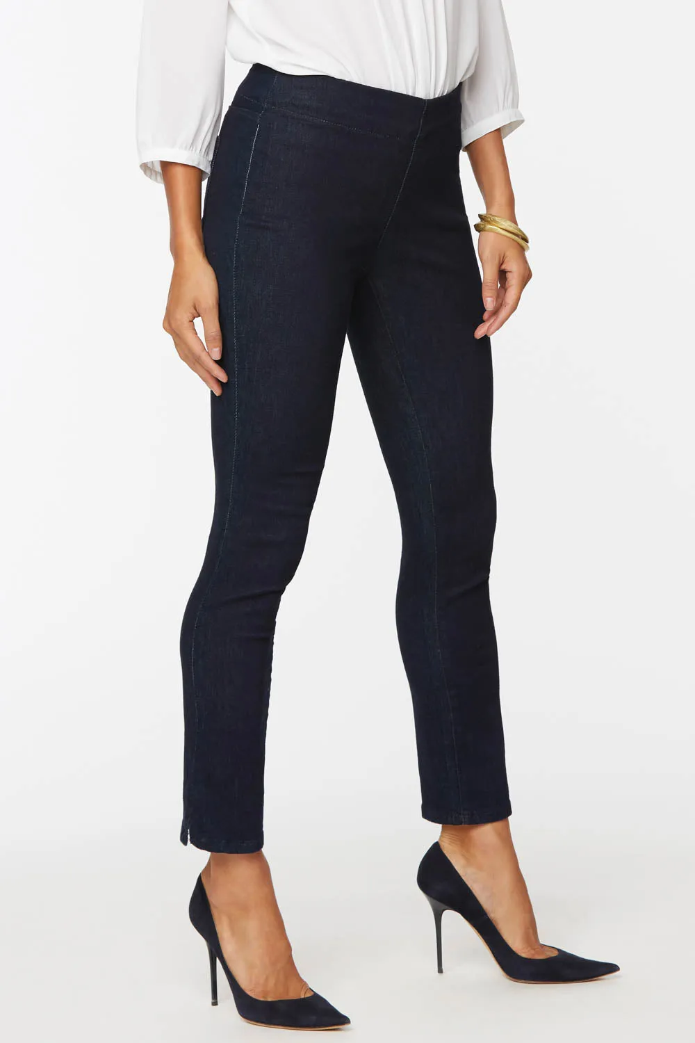 Alina Skinny Ankle Pull-On Jeans - Rinse