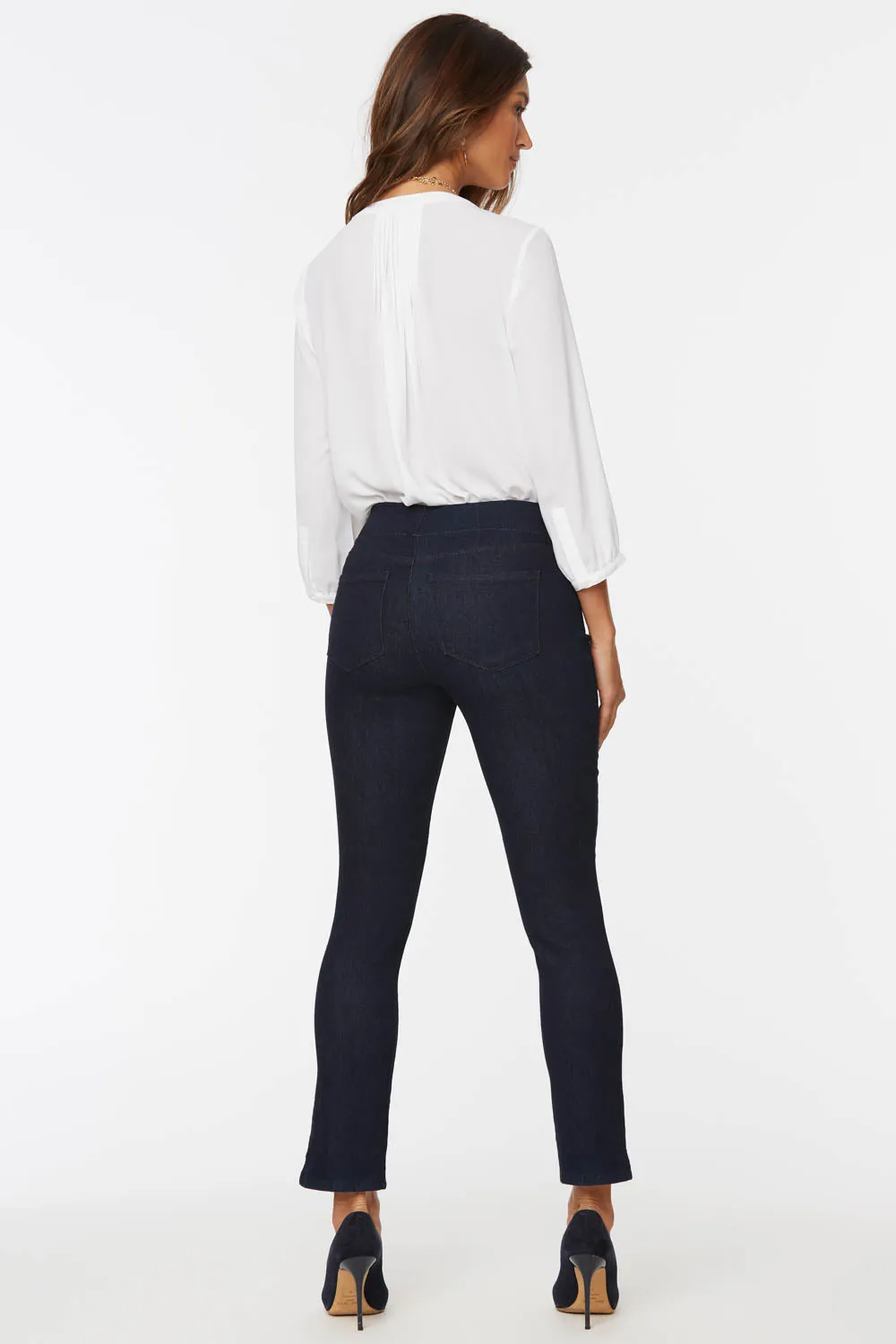 Alina Skinny Ankle Pull-On Jeans - Rinse