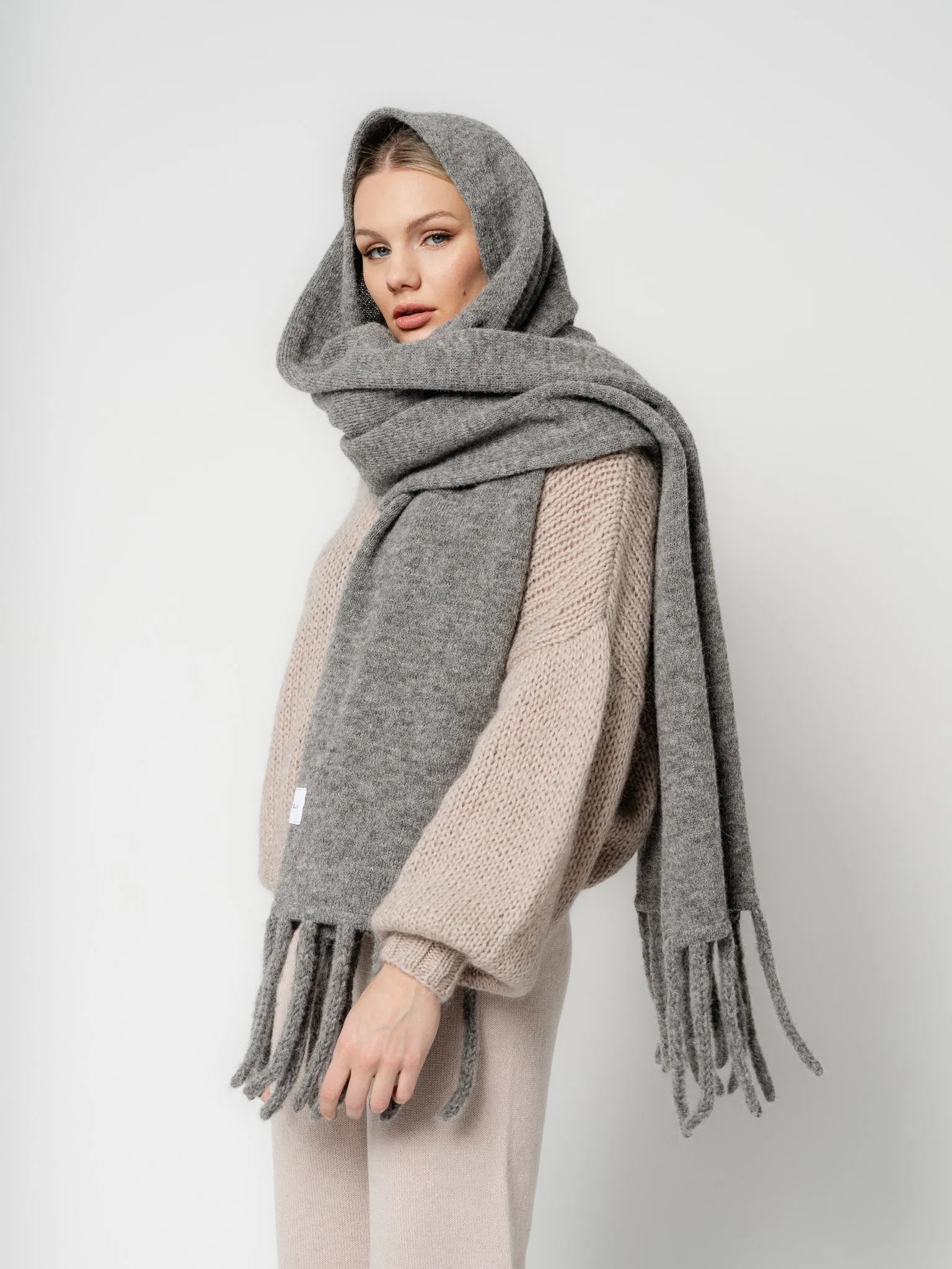 Alpaca Wool Maxi Scarf