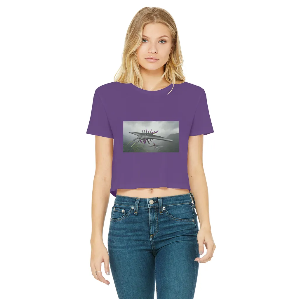 Alpha Creature Classic Women's Cropped Raw Edge T-Shirt