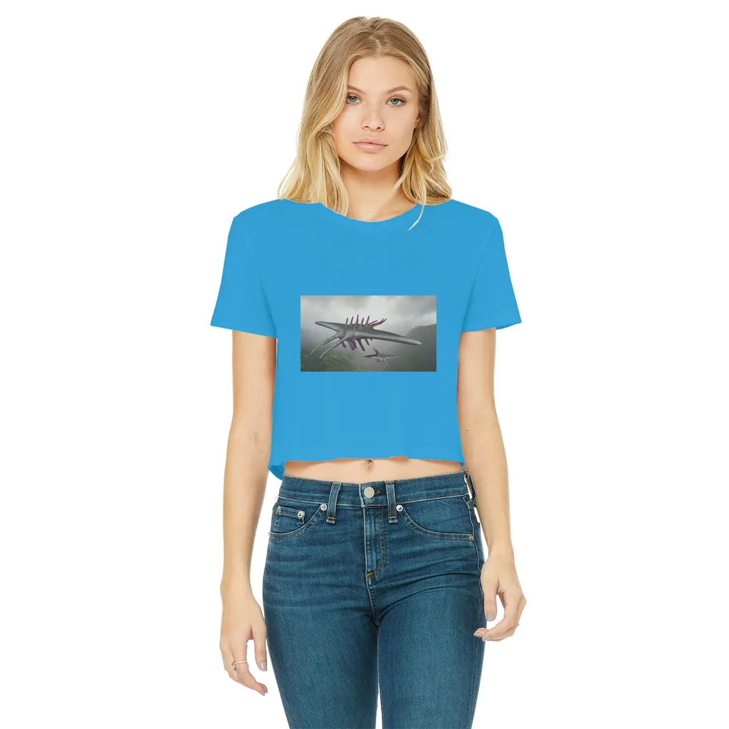 Alpha Creature Classic Women's Cropped Raw Edge T-Shirt