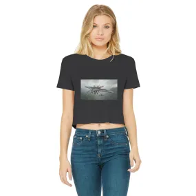 Alpha Creature Classic Women's Cropped Raw Edge T-Shirt