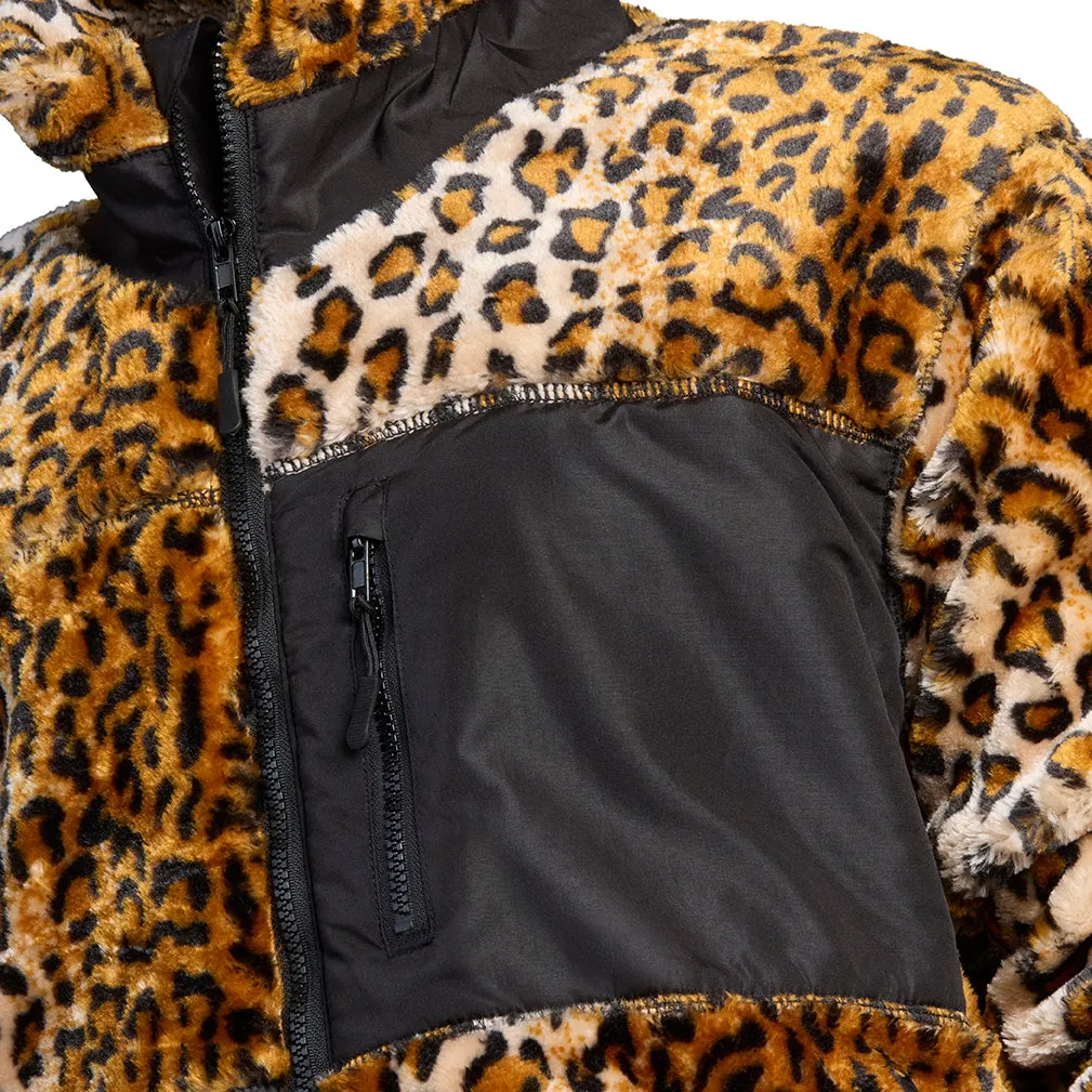 Animal Print Sherpa Fleece Cycling Commuter Jacket