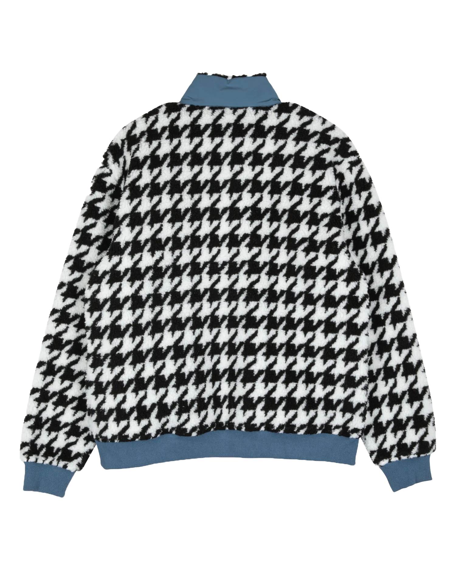 Astra Sherpa Fleece Jacket in Black & White