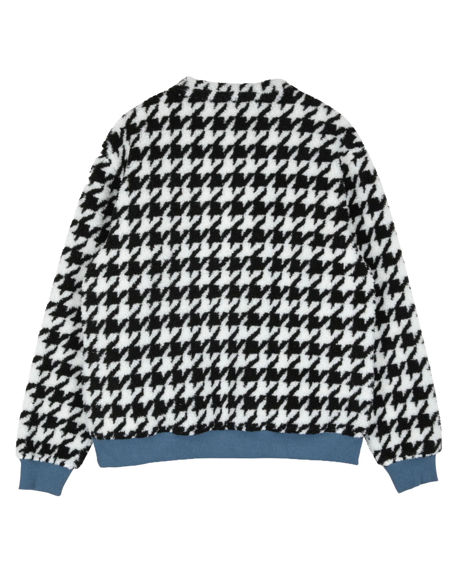 Astra Sherpa Fleece Jacket in Black & White