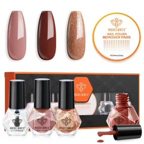 Autumn Temptation - 3 Colors Mini Starter Nail Polish Kit 5ml