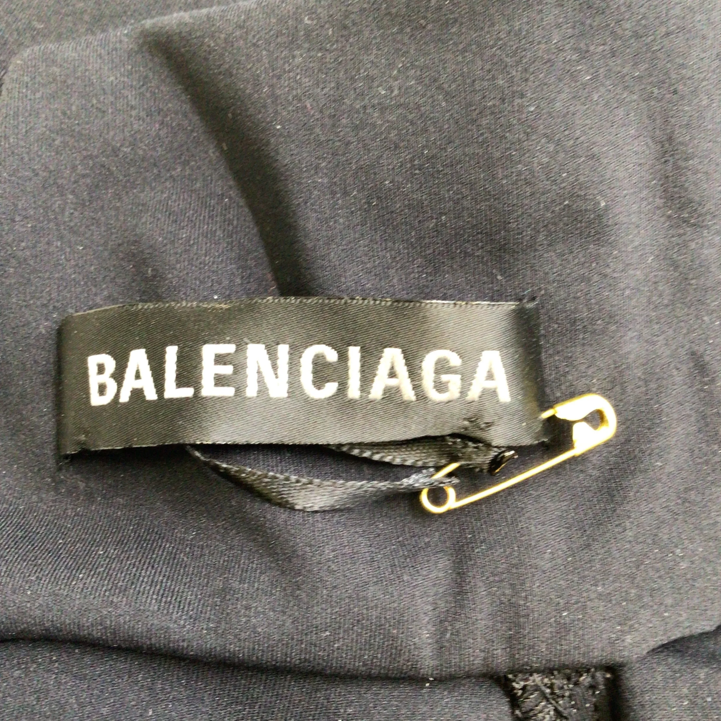 Balenciaga Black Long Sleeved Turtleneck Nylon Stretch Dress with matching gloves