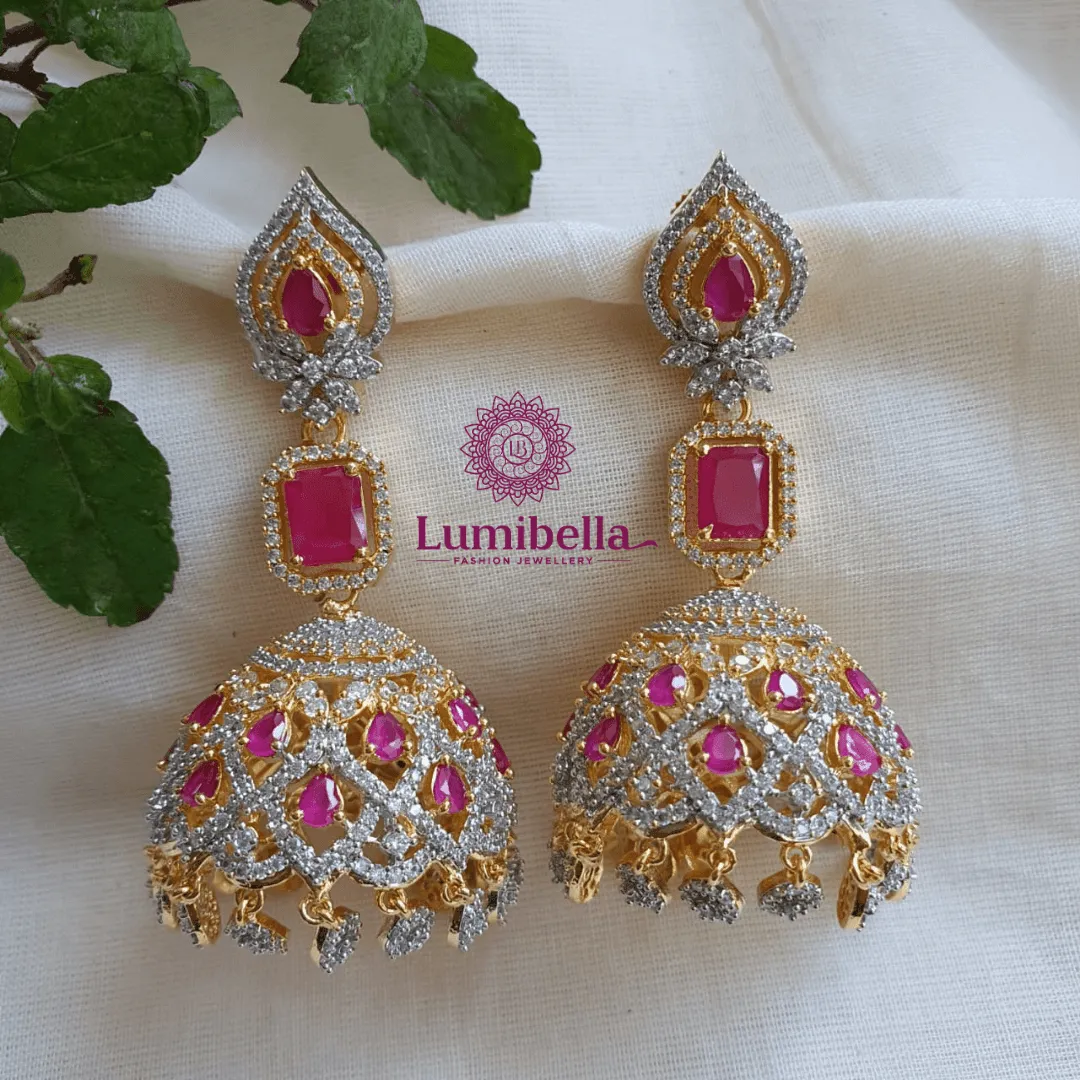 Big American Diamond Jhumka