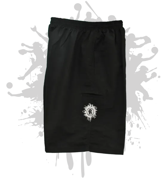 Black Microfiber Stretch Shorts