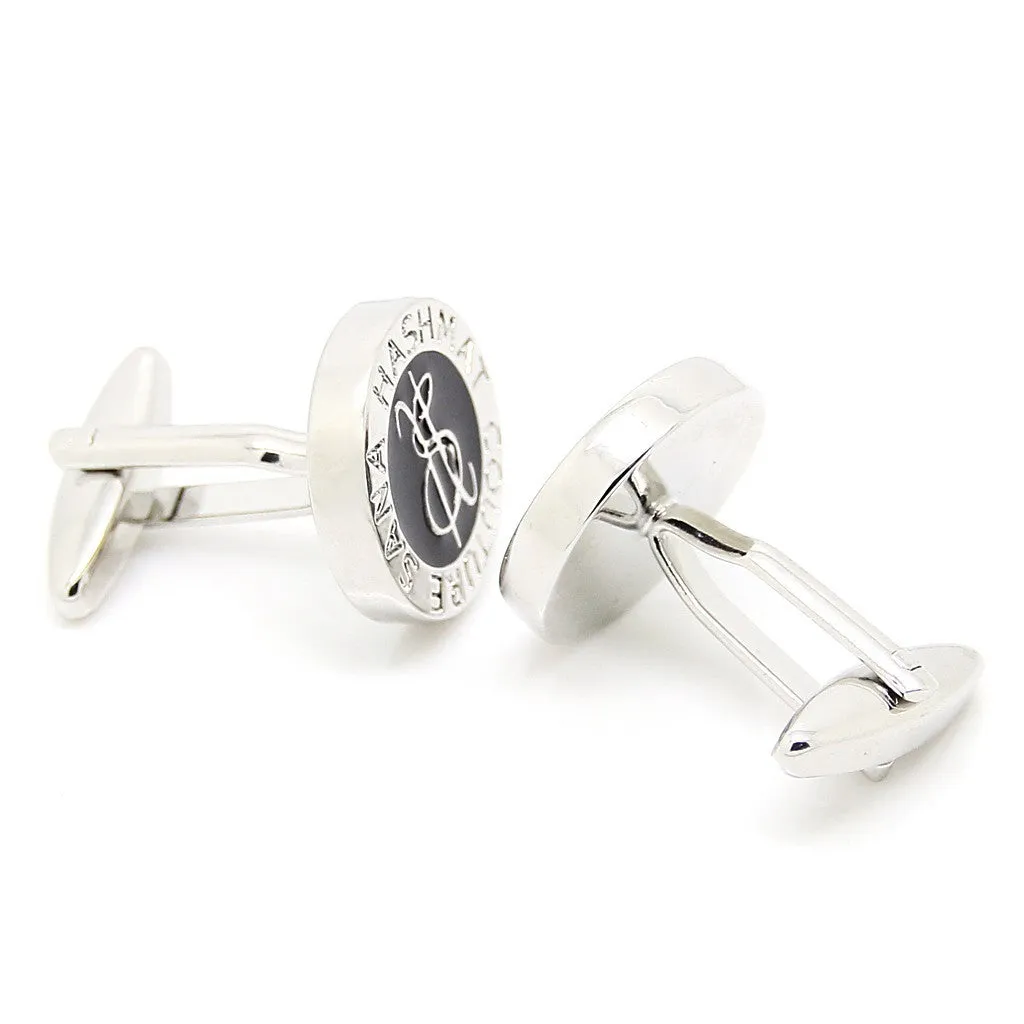 Black Silver Cufflinks