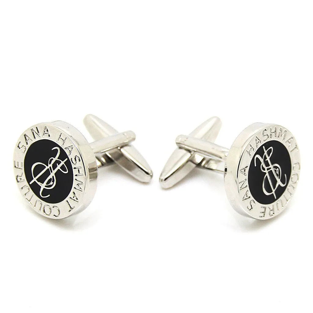 Black Silver Cufflinks