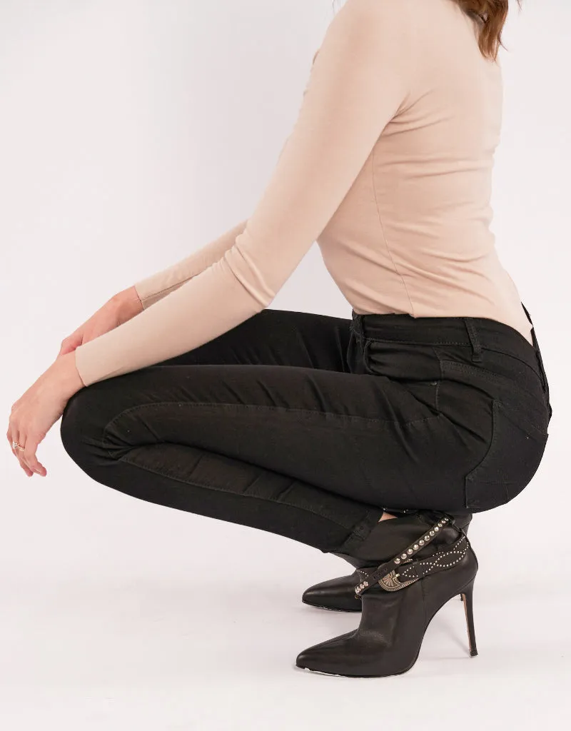 Black Skinny High Rise Jeans