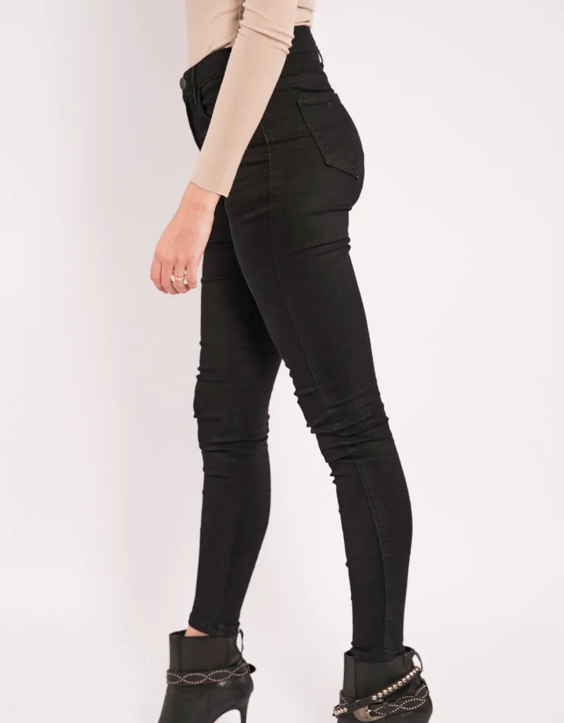 Black Skinny High Rise Jeans