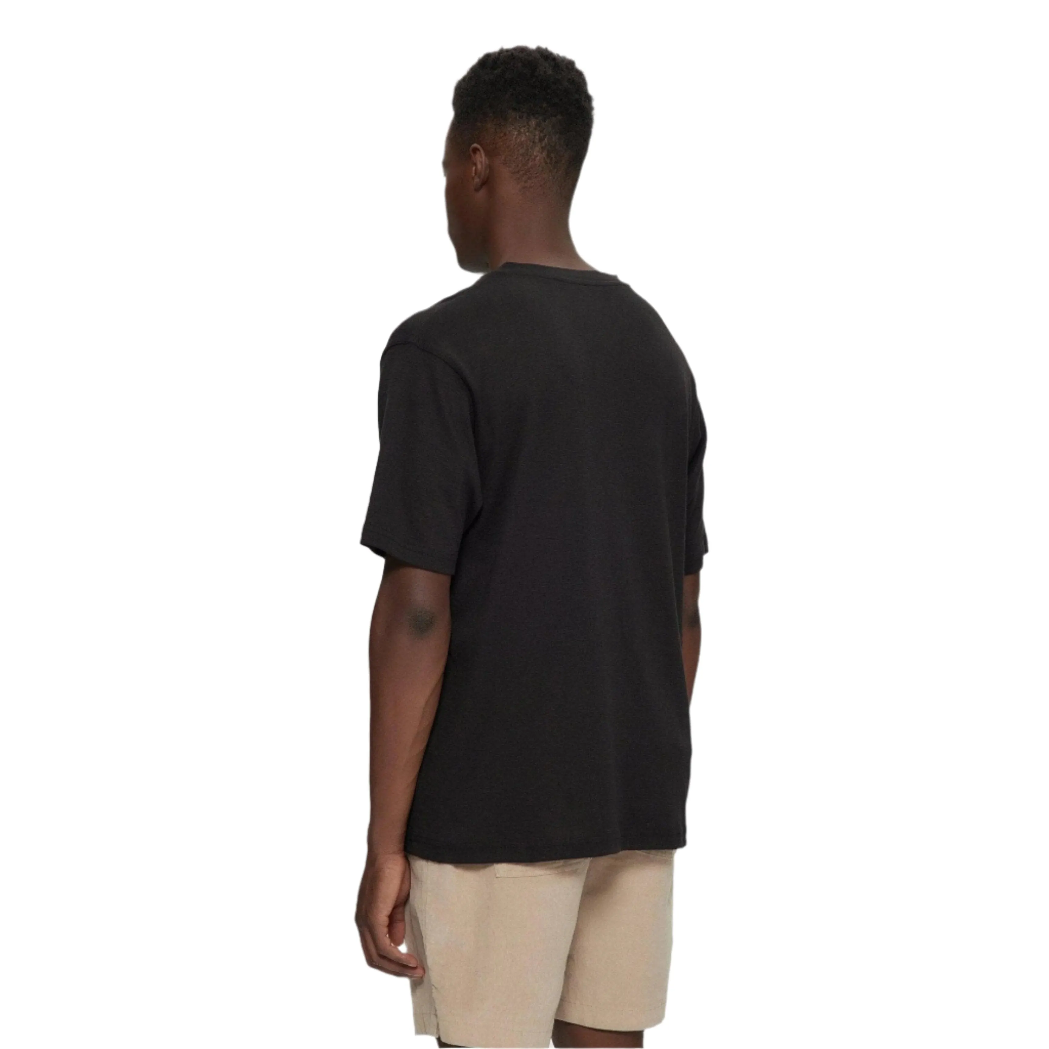 Black Slub Henley T-Shirt