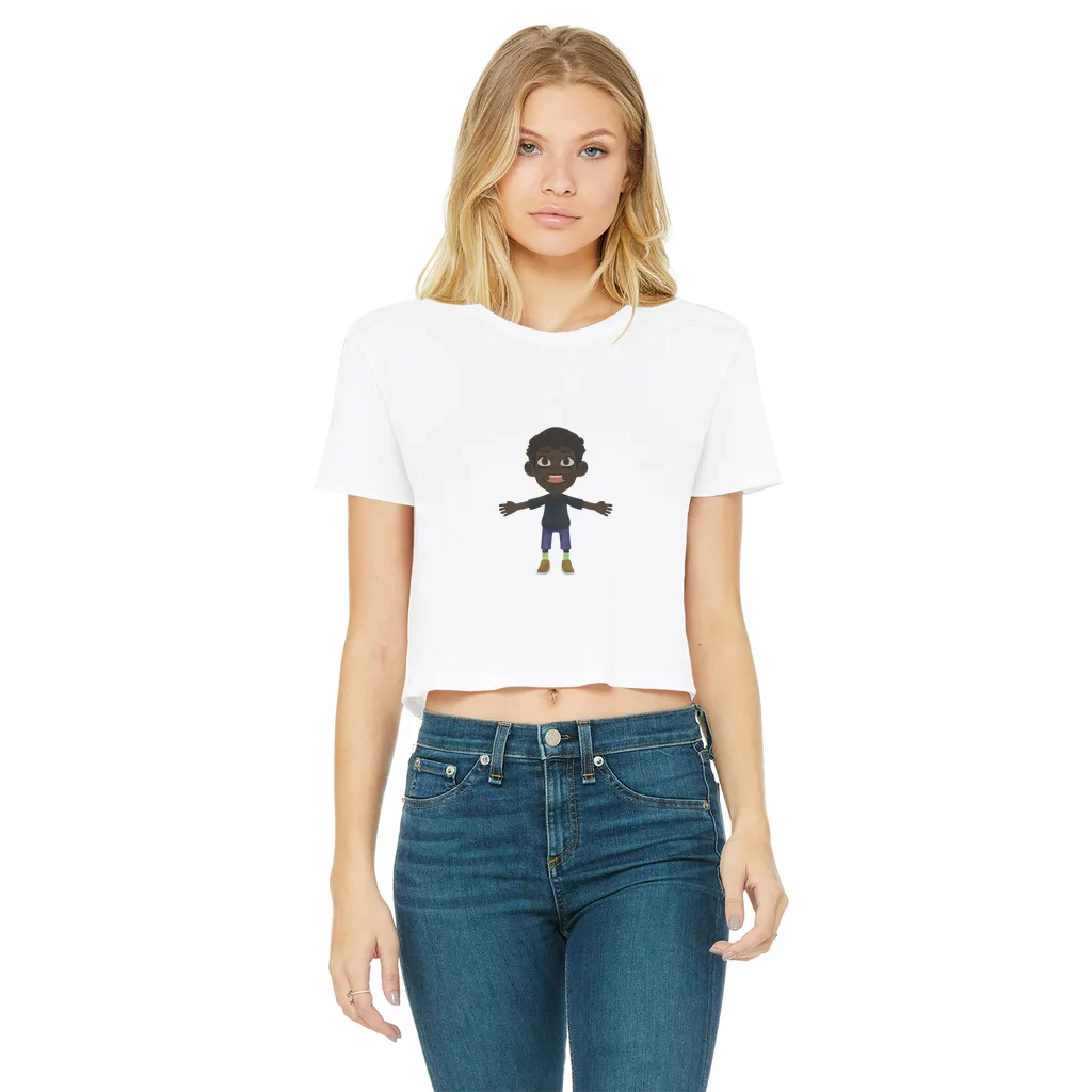 Boy Classic Women's Cropped Raw Edge T-Shirt