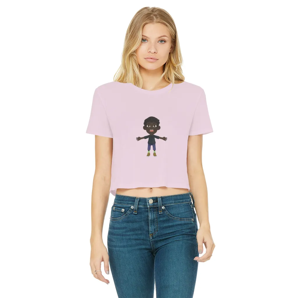 Boy Classic Women's Cropped Raw Edge T-Shirt