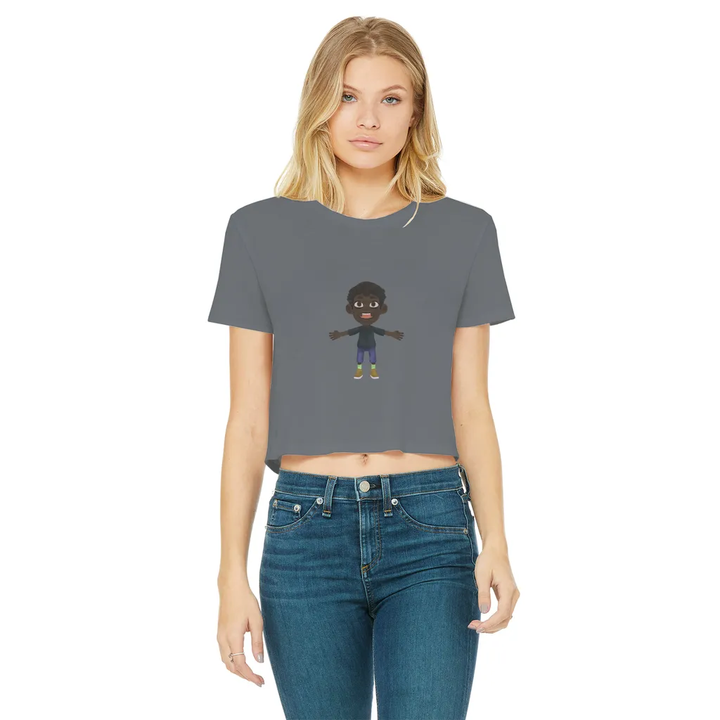 Boy Classic Women's Cropped Raw Edge T-Shirt