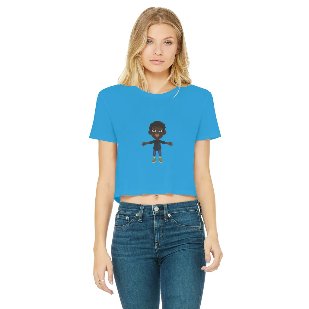 Boy Classic Women's Cropped Raw Edge T-Shirt