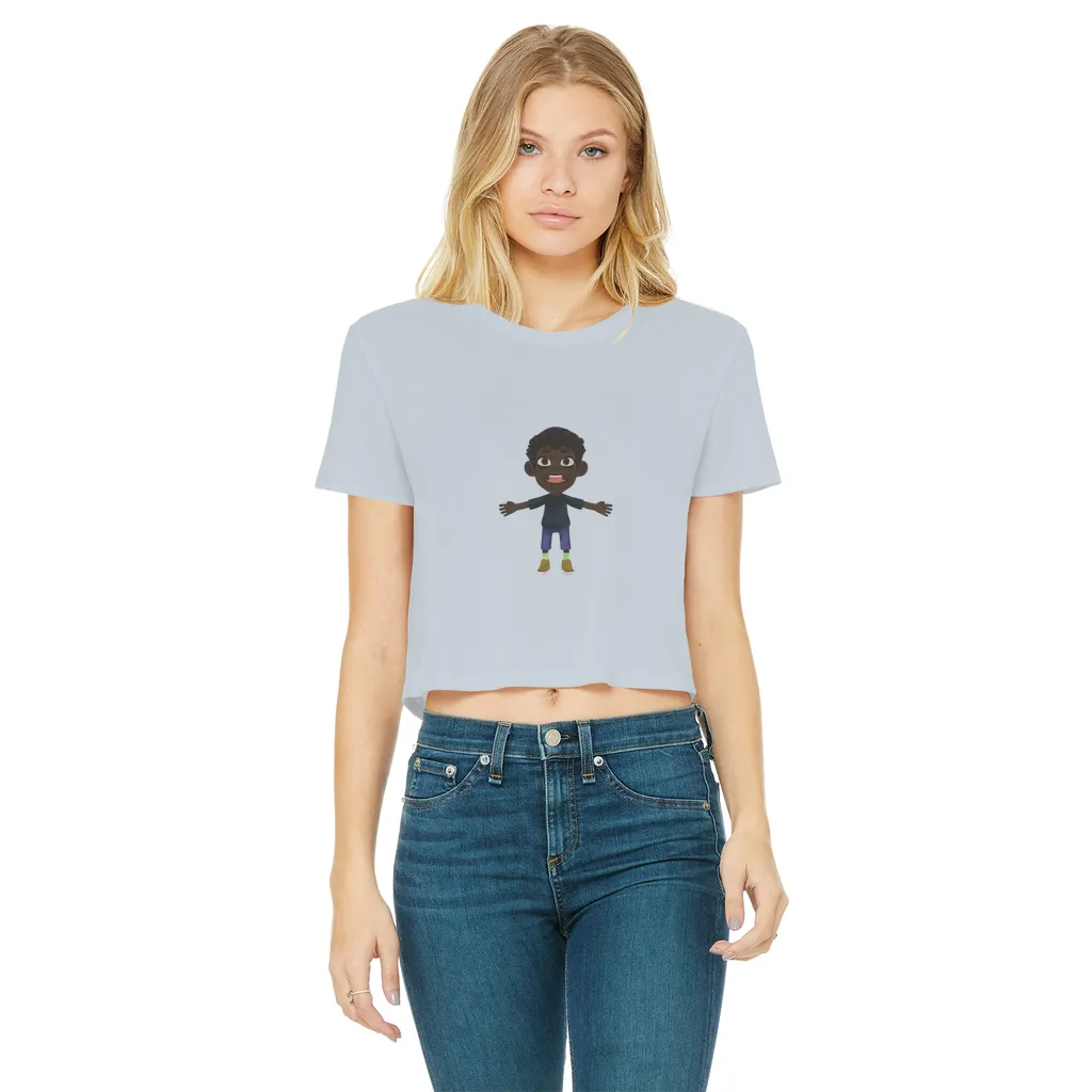 Boy Classic Women's Cropped Raw Edge T-Shirt