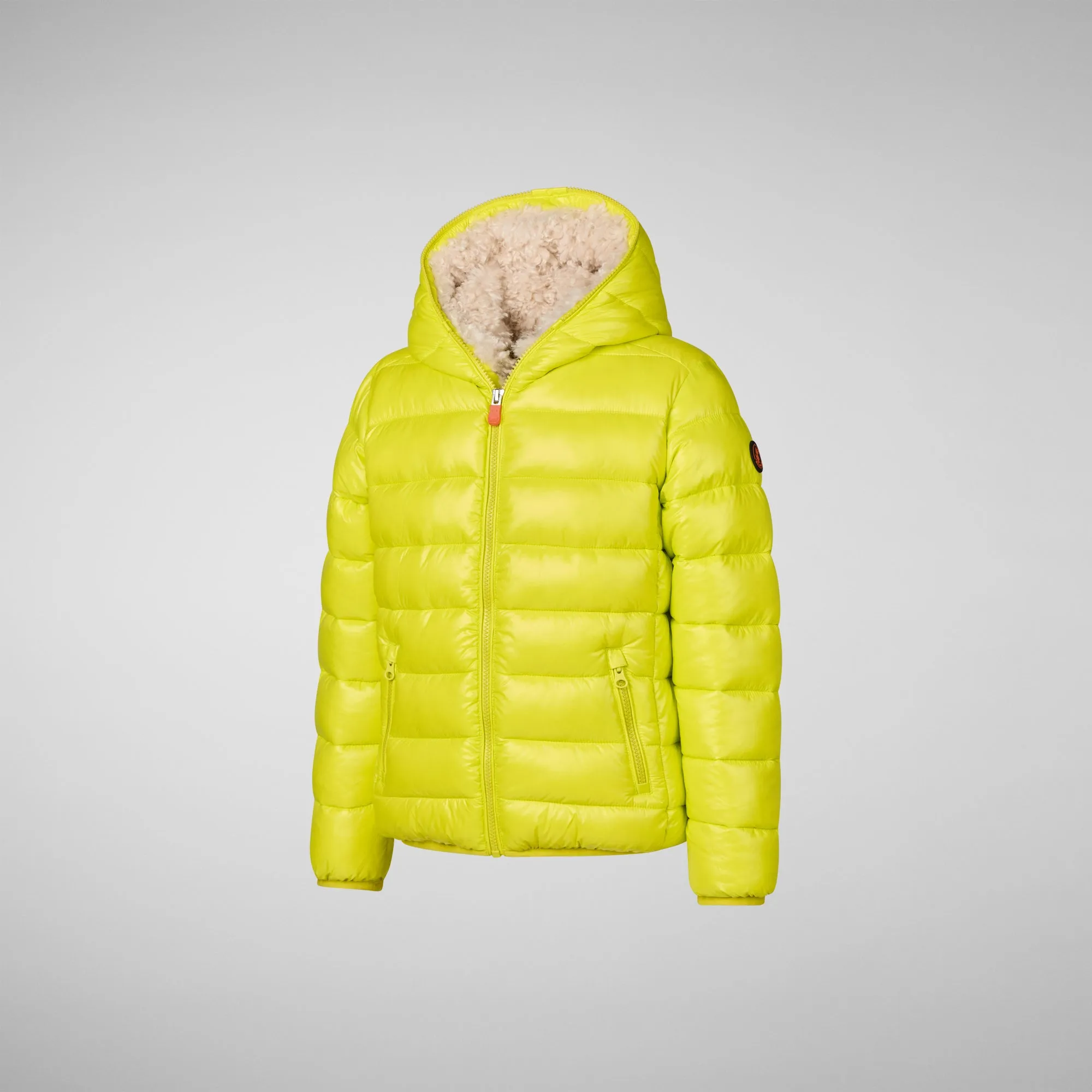 Boys' animal free puffer jacket Gavin in lichen green