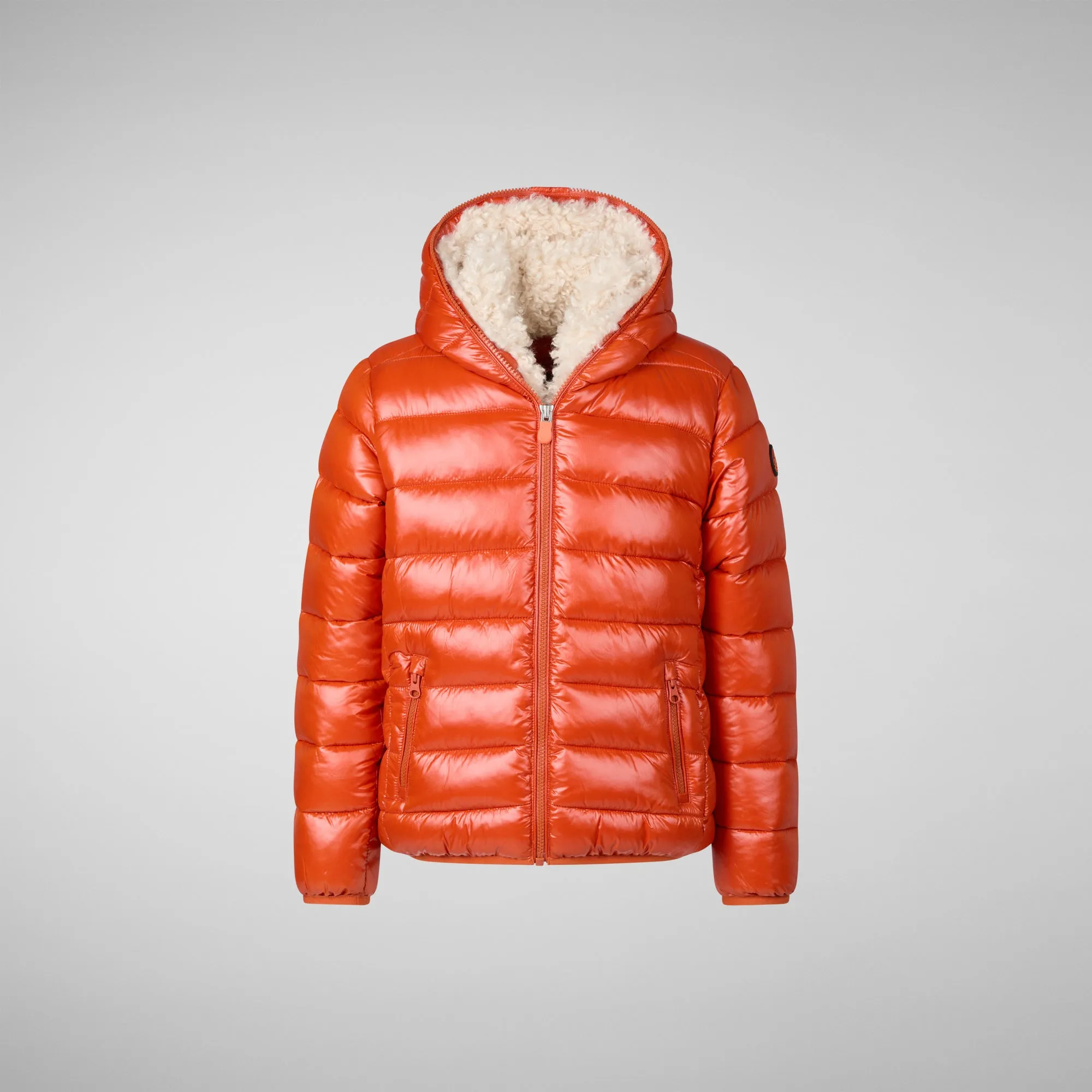 Boys' animal free Puffer jacket Gavin in maple orange