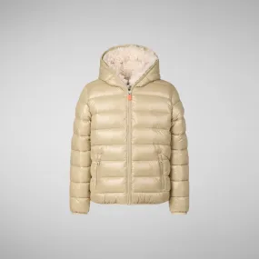 Boys' animal free Puffer jacket Gavin in wood beige