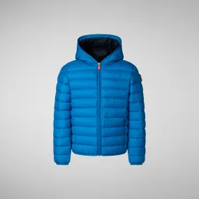 Boys' Hooded Animal free Puffer Jacket Dony in blue berry