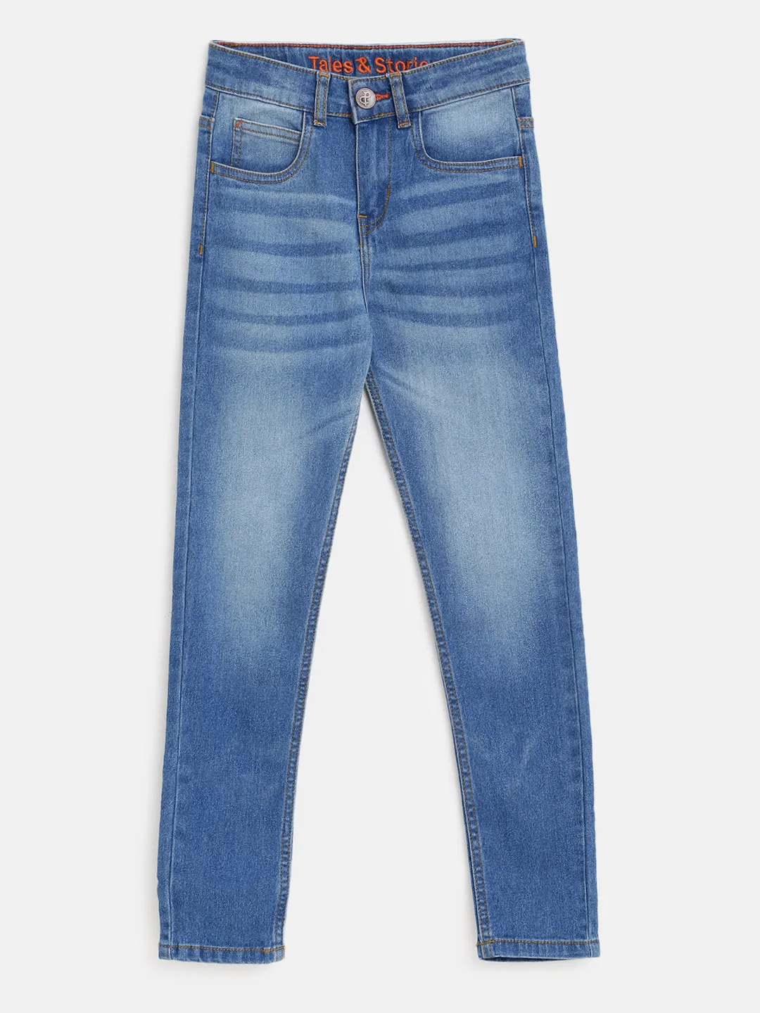 BOYS LIGHT BLUE WHISKERED DENIM JEANS