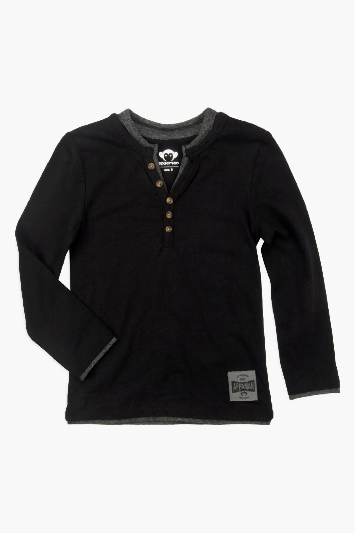 Boys Shirt Appaman Camden - Black (Size 4 left)