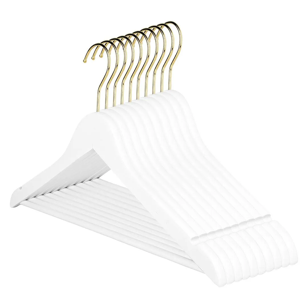 Bridal Hangers, Premium White Wooden Hangers