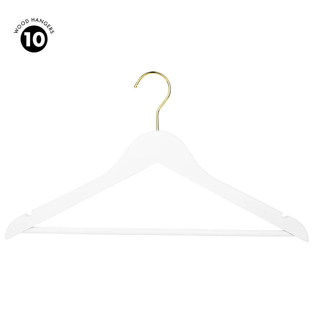 Bridal Hangers, Premium White Wooden Hangers