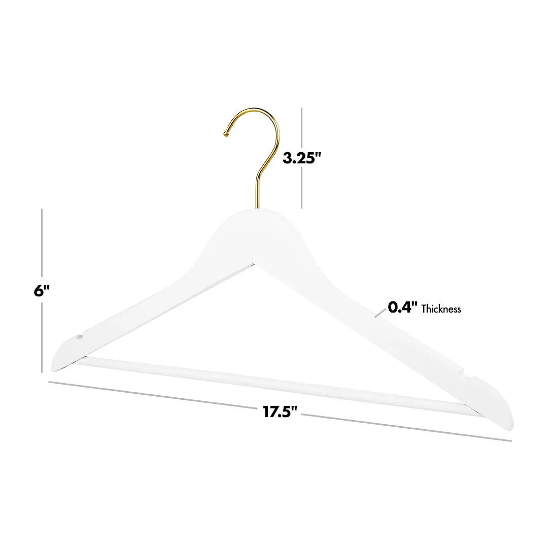 Bridal Hangers, Premium White Wooden Hangers