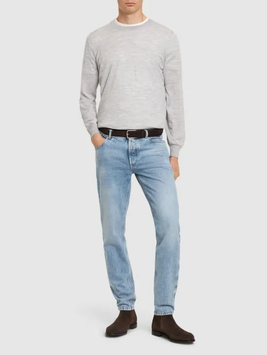 Brunello Cucinelli   Wool &amp; cashmere crewneck sweater 