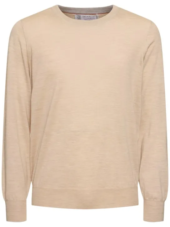 Brunello Cucinelli   Wool &amp; cashmere crewneck sweater 