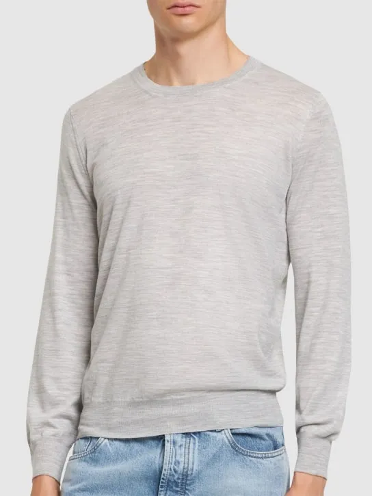 Brunello Cucinelli   Wool &amp; cashmere crewneck sweater 