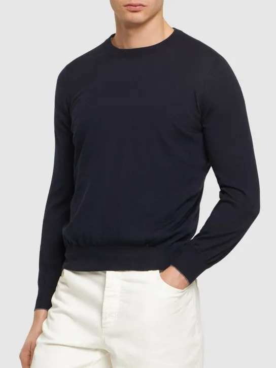 Brunello Cucinelli   Wool &amp; cashmere crewneck sweater 