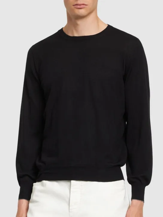 Brunello Cucinelli   Wool &amp; cashmere crewneck sweater 