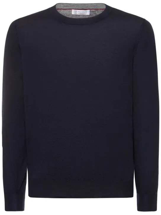 Brunello Cucinelli   Wool &amp; cashmere crewneck sweater 